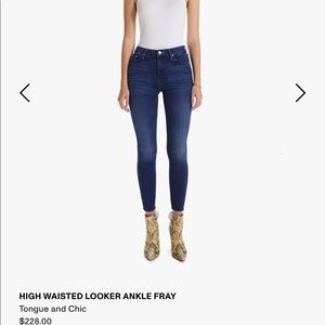 Lightly worn MOTHER looker fray  jeans
